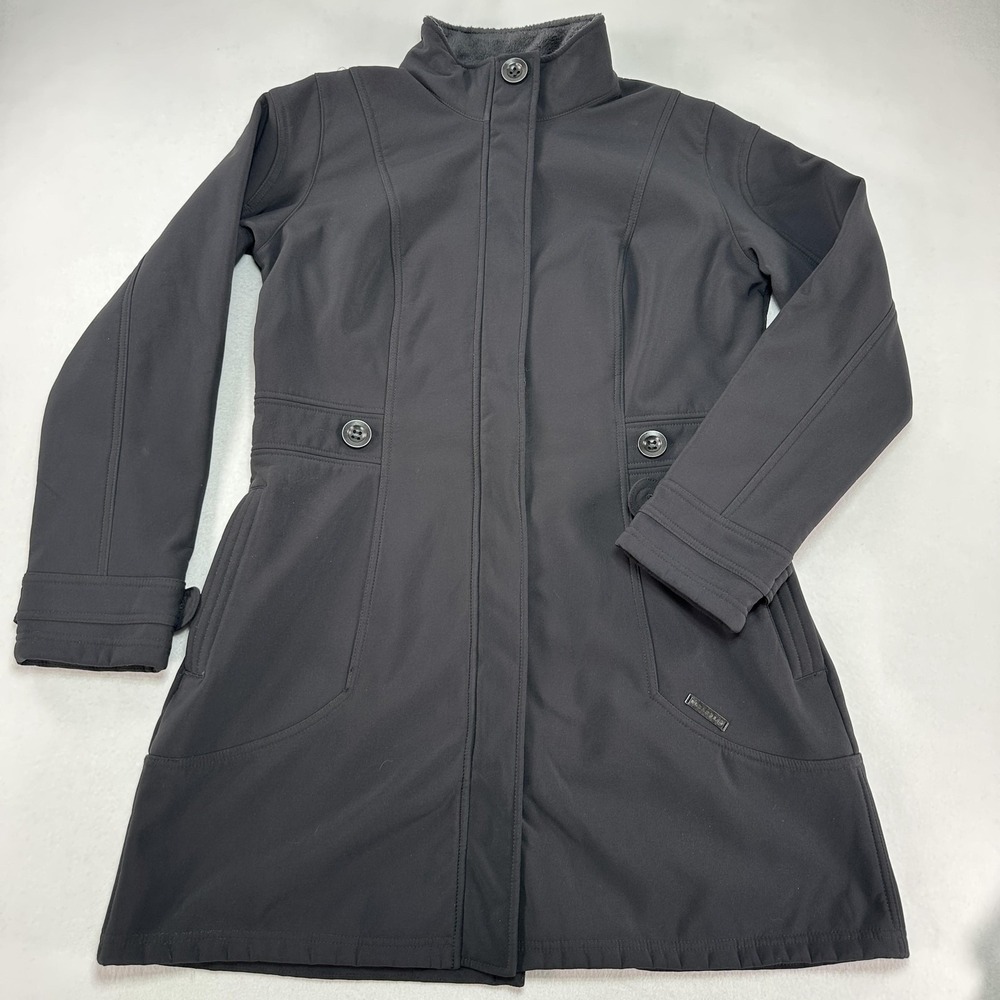 Merrell Coat Womens XL Gray Softshell Aeroblock Fleece Lined Parka Zip Outdoor